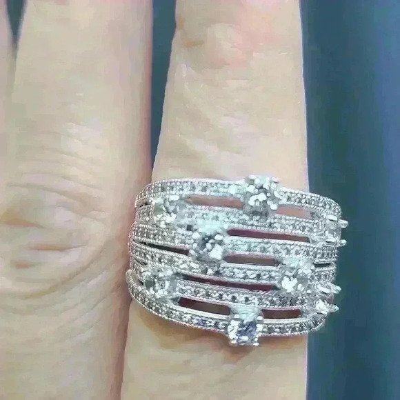 Lafonn Sterling Silver 925 CZ ring size 7 - Picture 2 of 16